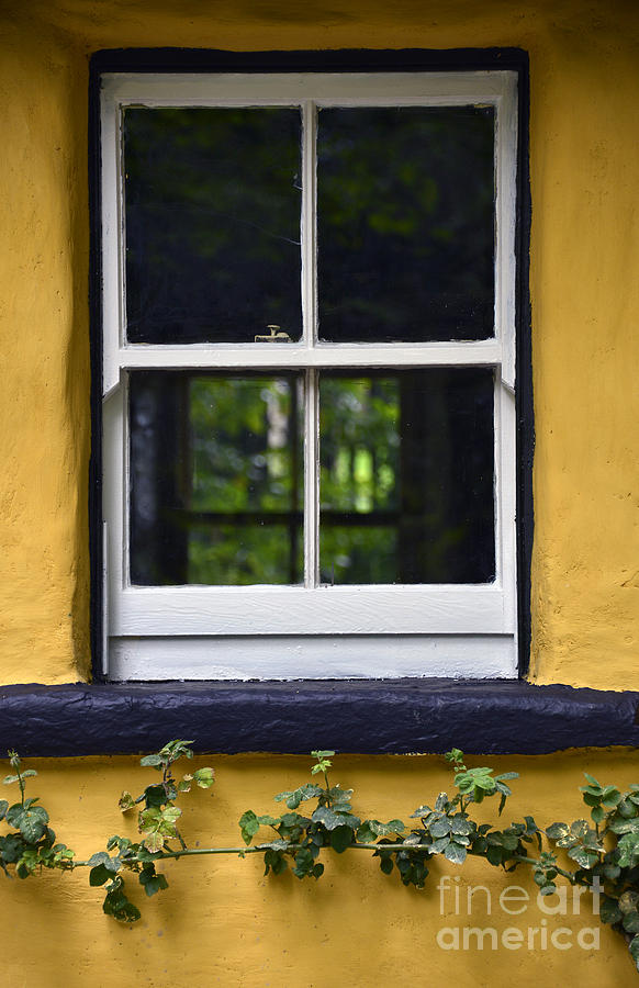Architecture Photograph - Yellow Barn Window by Svetlana Sewell