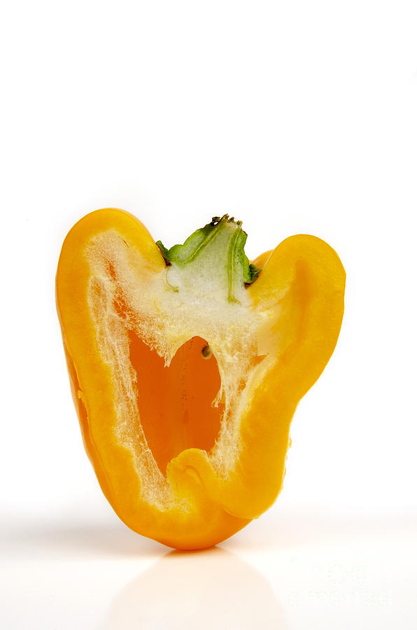 Vegetable Photograph - Yellow Bell Pepper by Bernard Jaubert