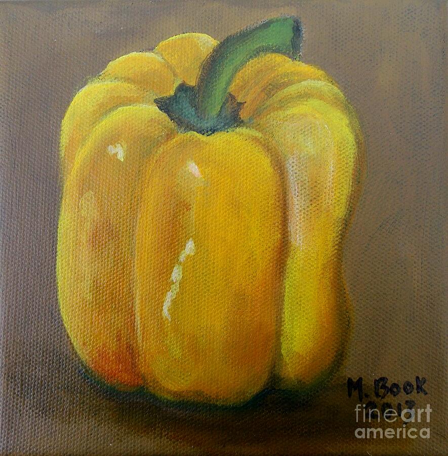 Yellow Bell Pepper Painting by Marlene Book