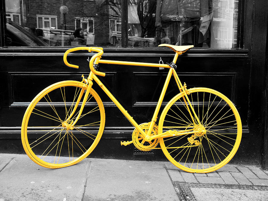 Transportation Photograph - Yellow Bike by Neven Milinkovic