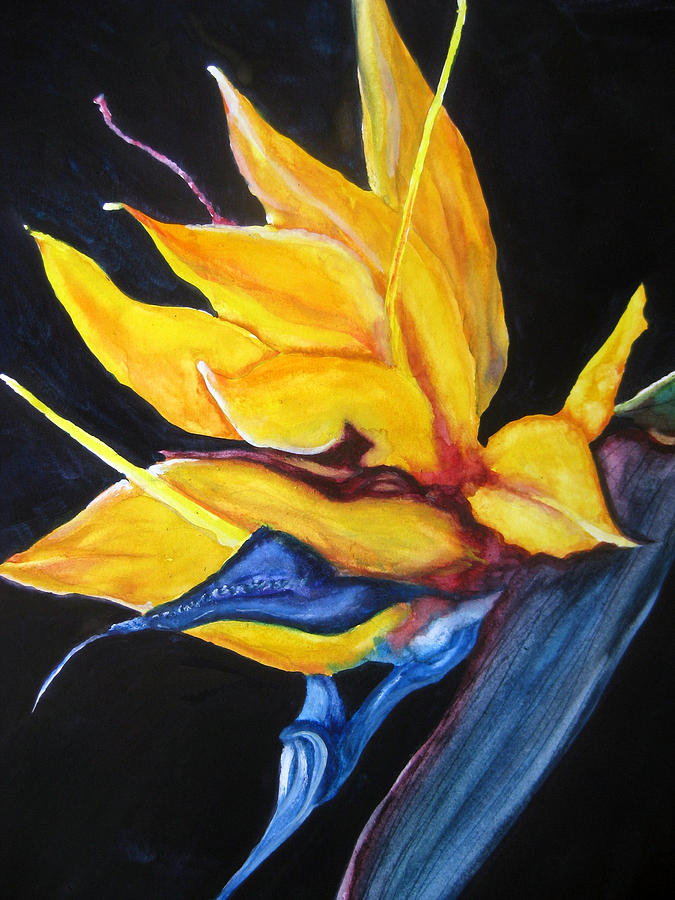 Paradise Painting - Yellow Bird by Lil Taylor