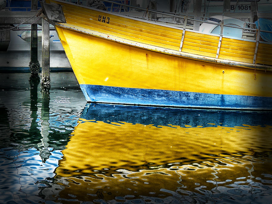 Summer Photograph - Yellow Boat by Claire Hull