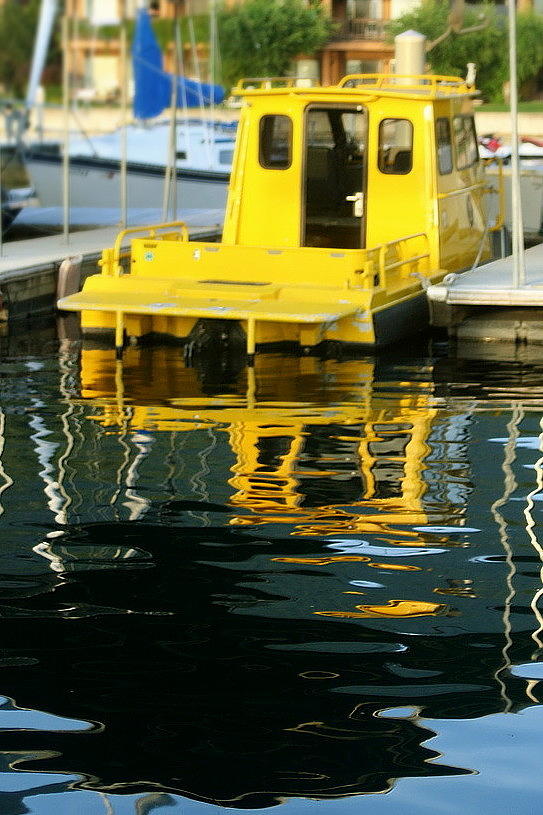 Boat Photograph - Yellow Boat by Laurel Gillespie
