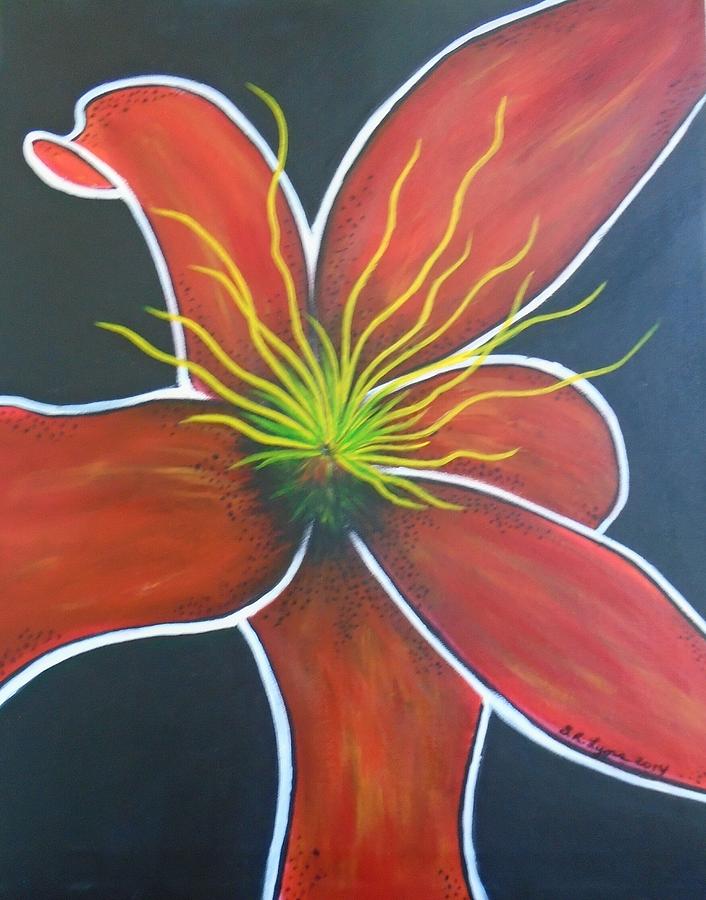 Yellow Burst Lily Painting by Staci Lyons - Fine Art America