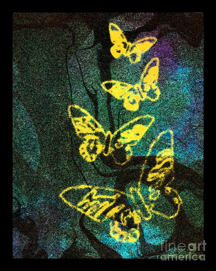 Yellow Butterflies Digital Art by Christine Perry