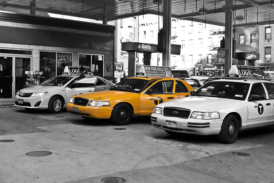 New York City Photograph - Yellow Cab _ Taxi by Louis Dallara