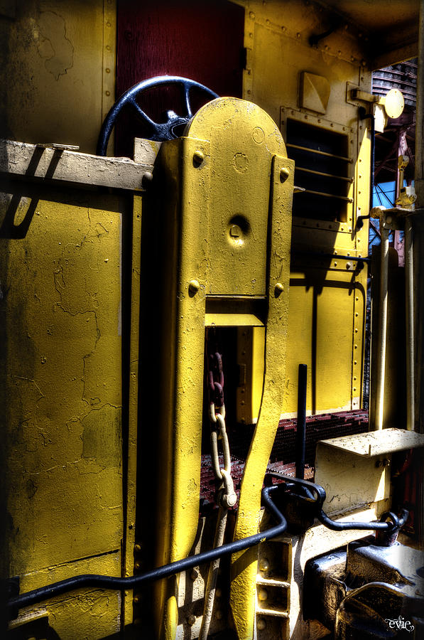 Yellow Caboose Photograph by Evie Carrier