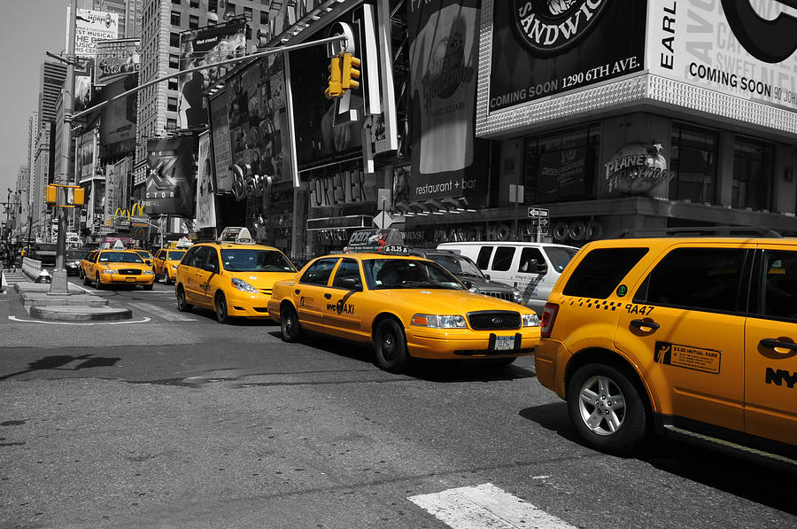 Yellow Cabs Photograph by Randi Grace Nilsberg