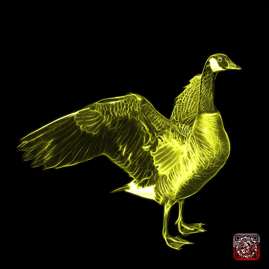 Yellow Canada Goose Pop Art - 7585 - BB  Mixed Media by James Ahn