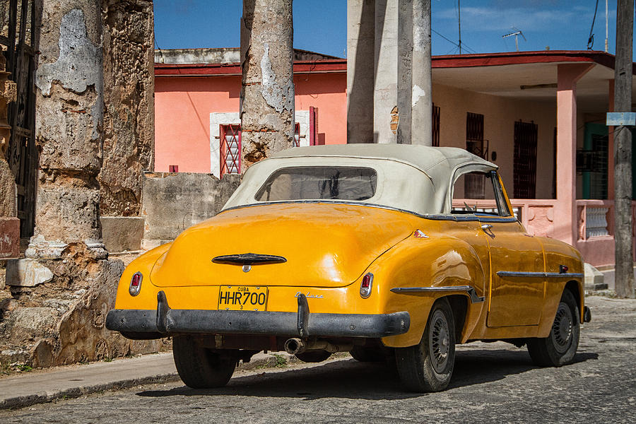 Yellow car in Cuba Photograph by Marzena Grabczynska Lorenc