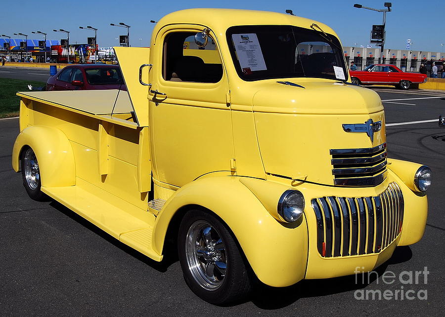 Yellow Chevy truck Photograph by Mark Spearman | Fine Art America