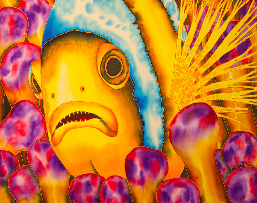 Yellow Clownfish Painting by Daniel Jean-Baptiste