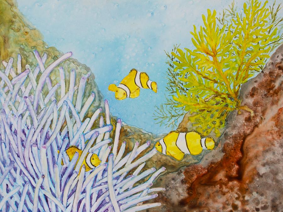 Yellow Clownfish Painting by Patricia Beebe