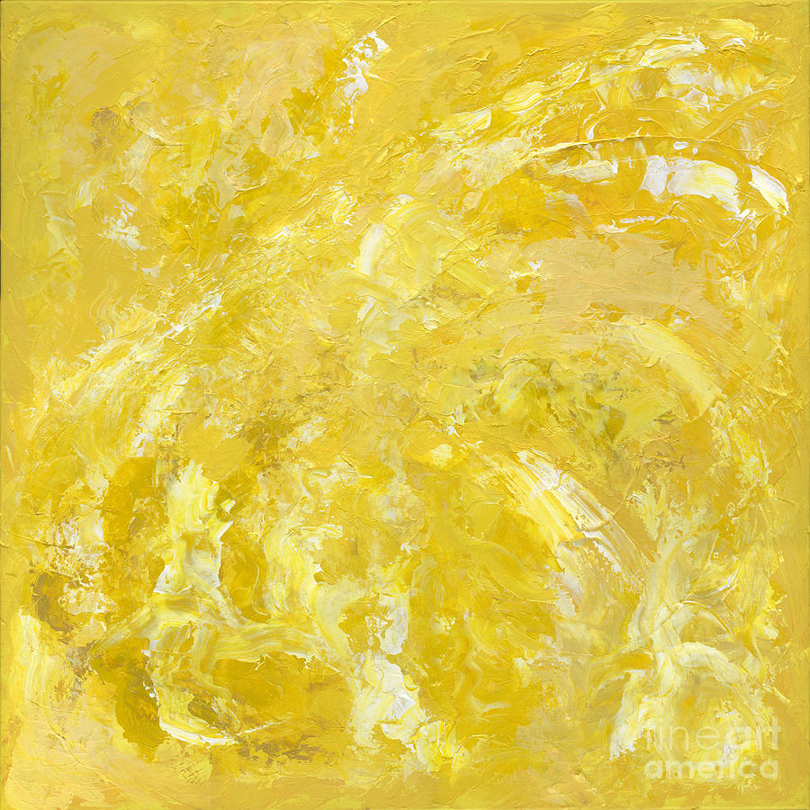 Yellow Color of Energy Painting by Ania Milo