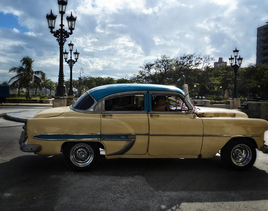 Yellow Cuban Car Photograph by Ann Tracy