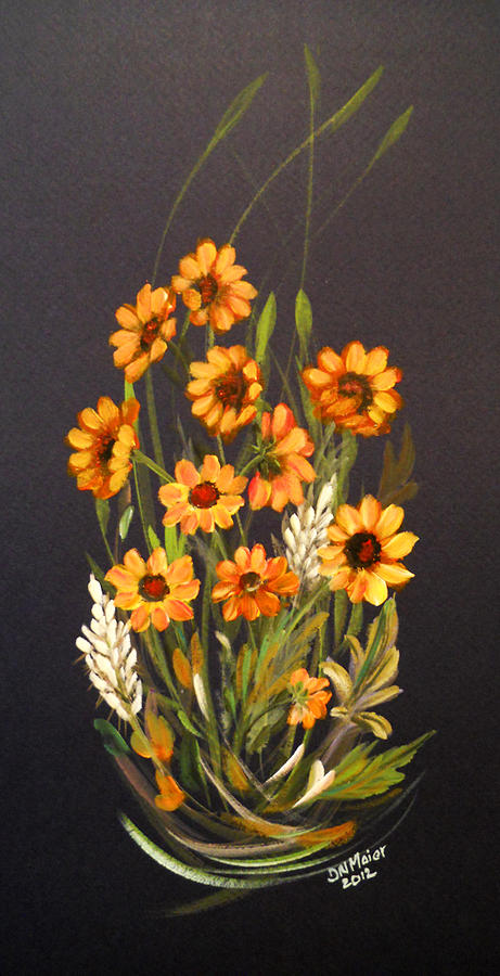Yellow Daisies Painting by Dorothy Maier