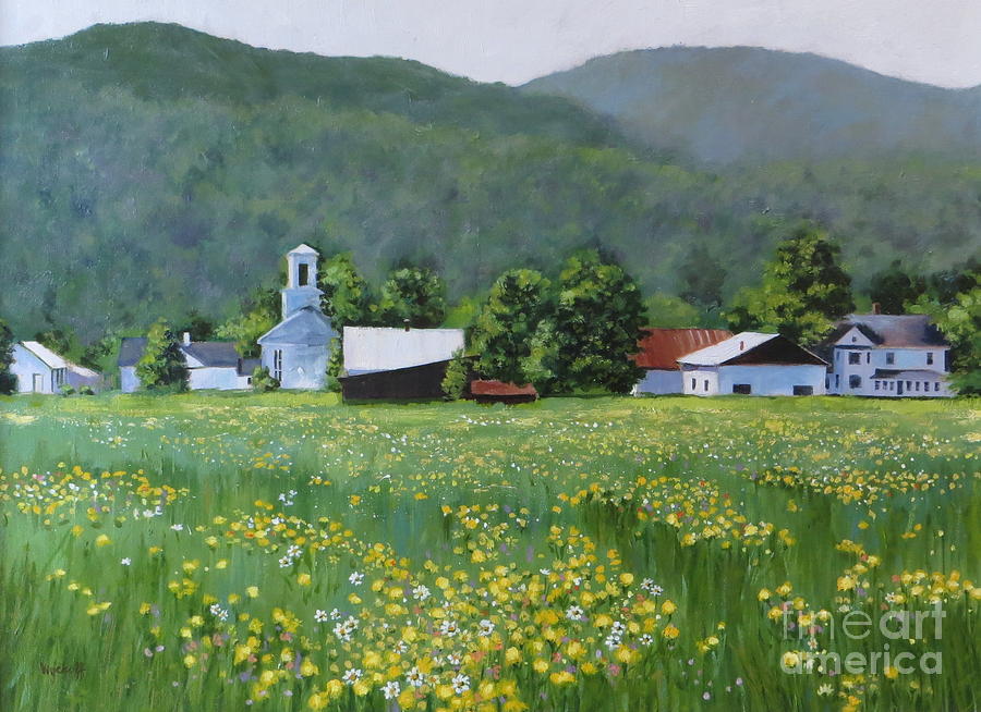 Mountain Painting - Yellow Daisies by Karol Wyckoff