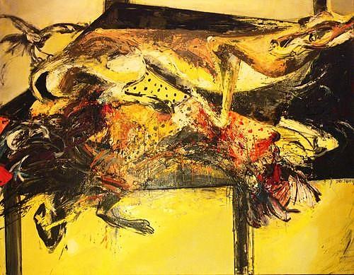 Yellow Dog Painting by Ljiljana Drezga