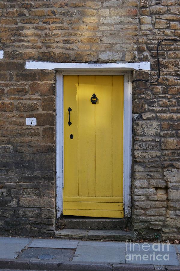 London Photograph - Yellow Door by Stephanie DosSantos