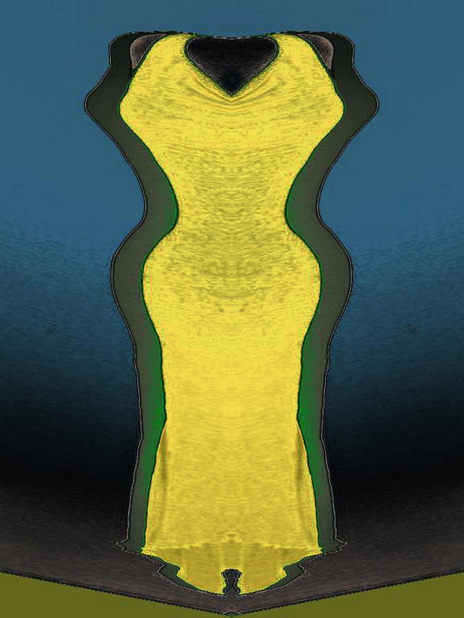 Yellow Dress Digital Art by Mary Russell