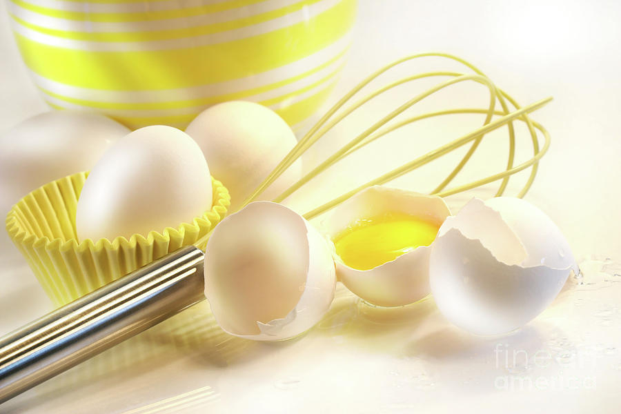 Yellow egg yolk Photograph by Sandra Cunningham