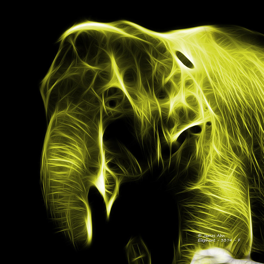 Yellow Elephant 3374 - F Digital Art by James Ahn