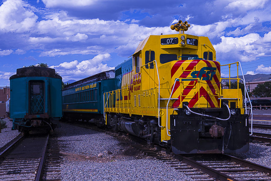 Train Photograph - Yellow Engine 07 by Garry Gay