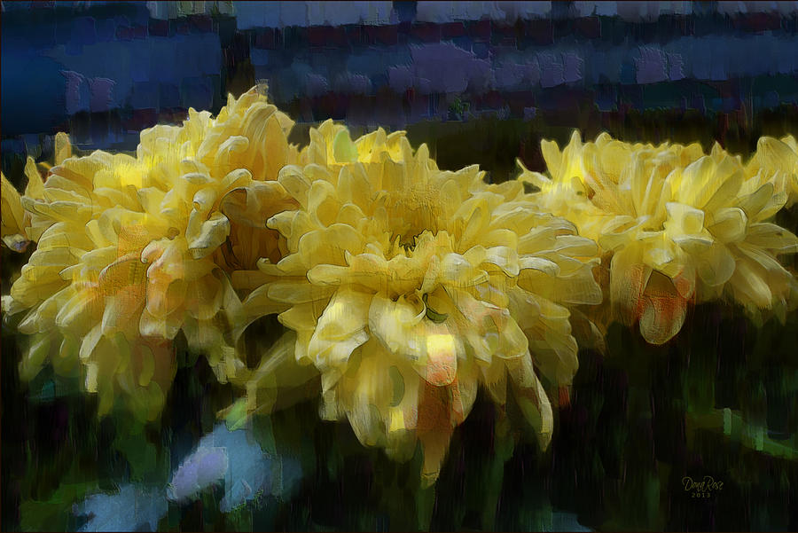 Flower Digital Art - Yellow Flowers by   DonaRose
