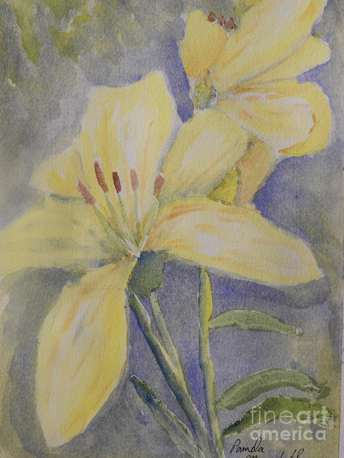 Impressionism Painting - Yellow Flowers by Pamela  Meredith