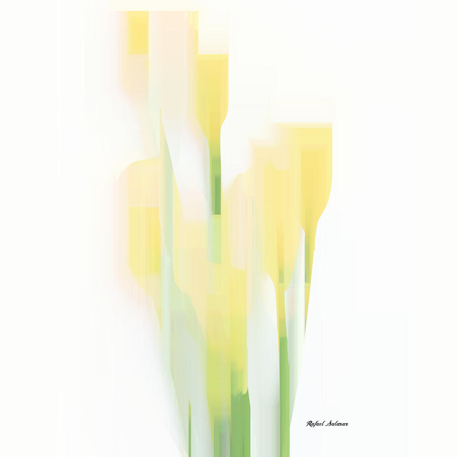 Yellow Flowers Digital Art by Rafael Salazar
