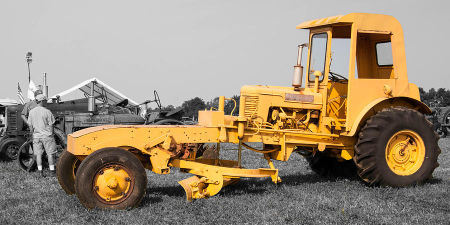 Yellow Grader Photograph by Guy Whiteley