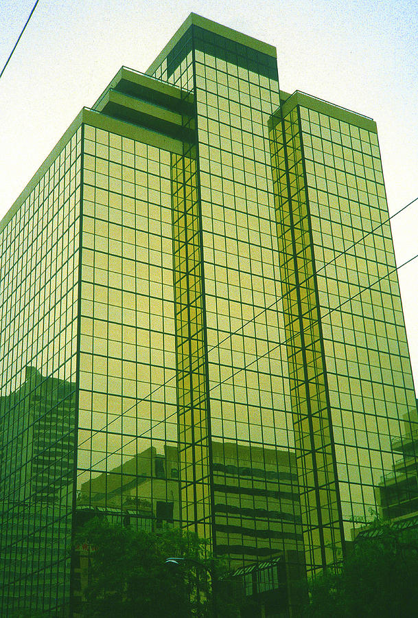 Yellow Green Glass Architecture Photograph by Gordon James