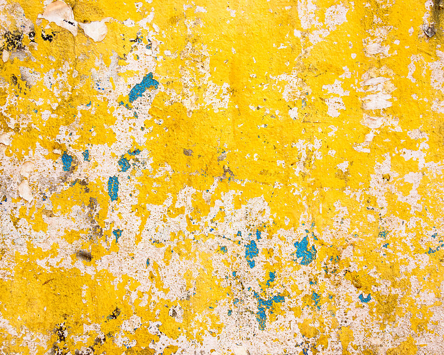 Yellow grungy wall texture Photograph by Dutourdumonde Photography
