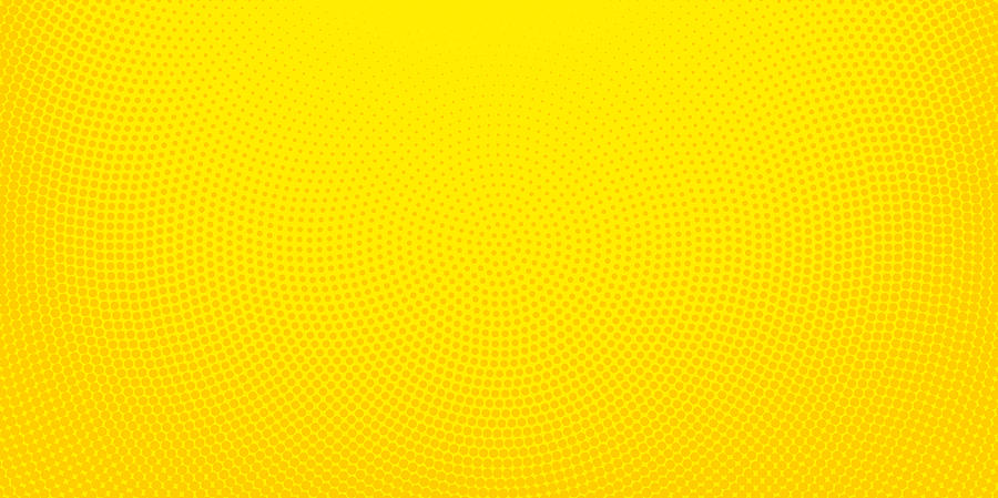 Yellow halftone spotted background Drawing by Mfto