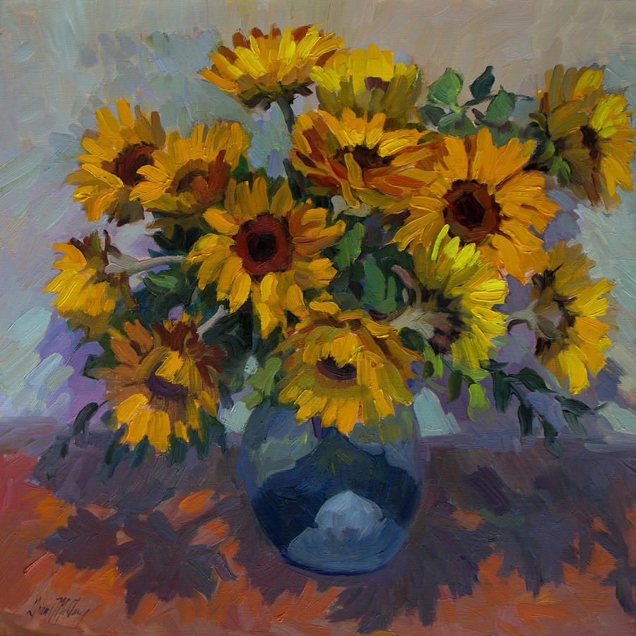 Yellow Harmony Painting by Diane McClary