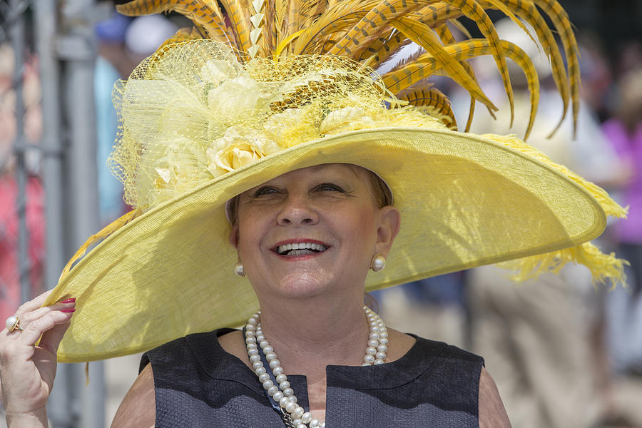 Yellow Hat at 2014 Kentucky Derby  Photograph by John McGraw