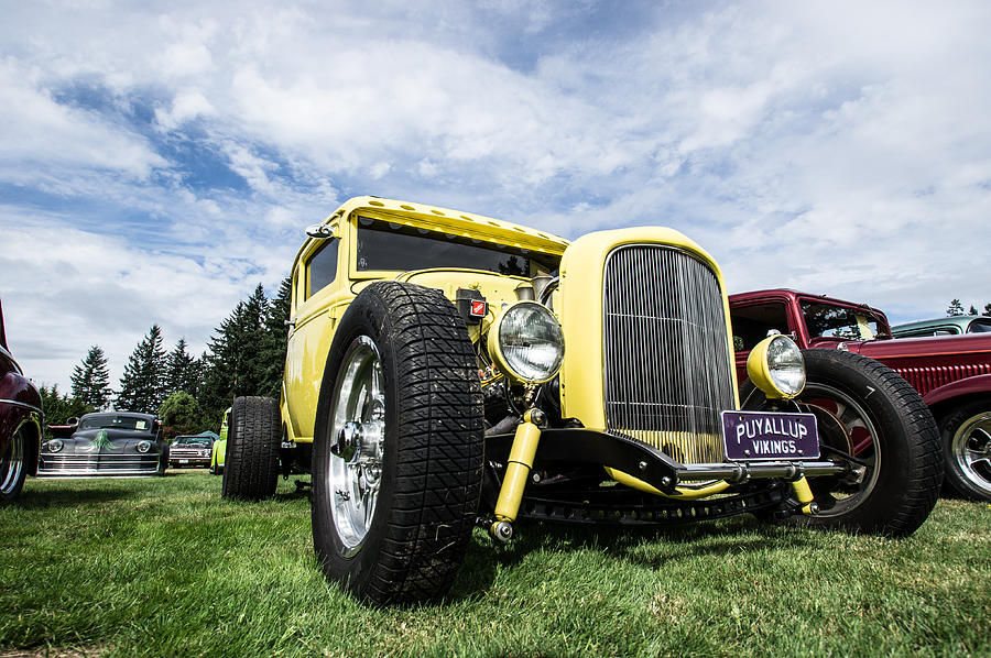 Yellow Hot Rod Photograph by Ron Roberts