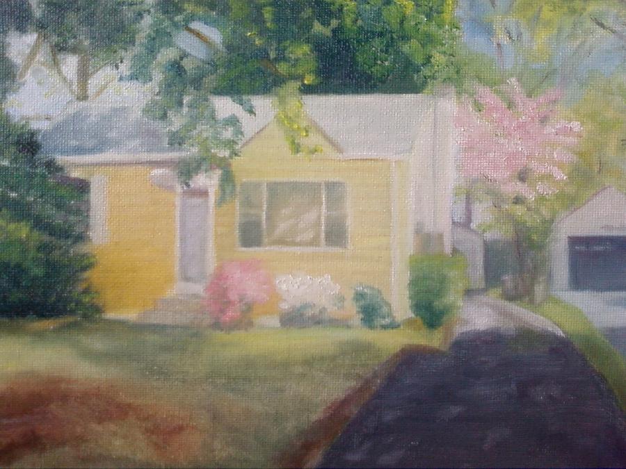 Yellow House Painting by Sheila Mashaw