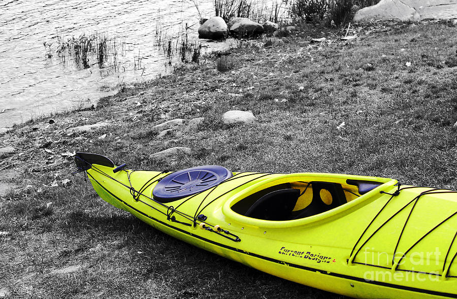 Yellow Kayak Photograph by Nina Silver