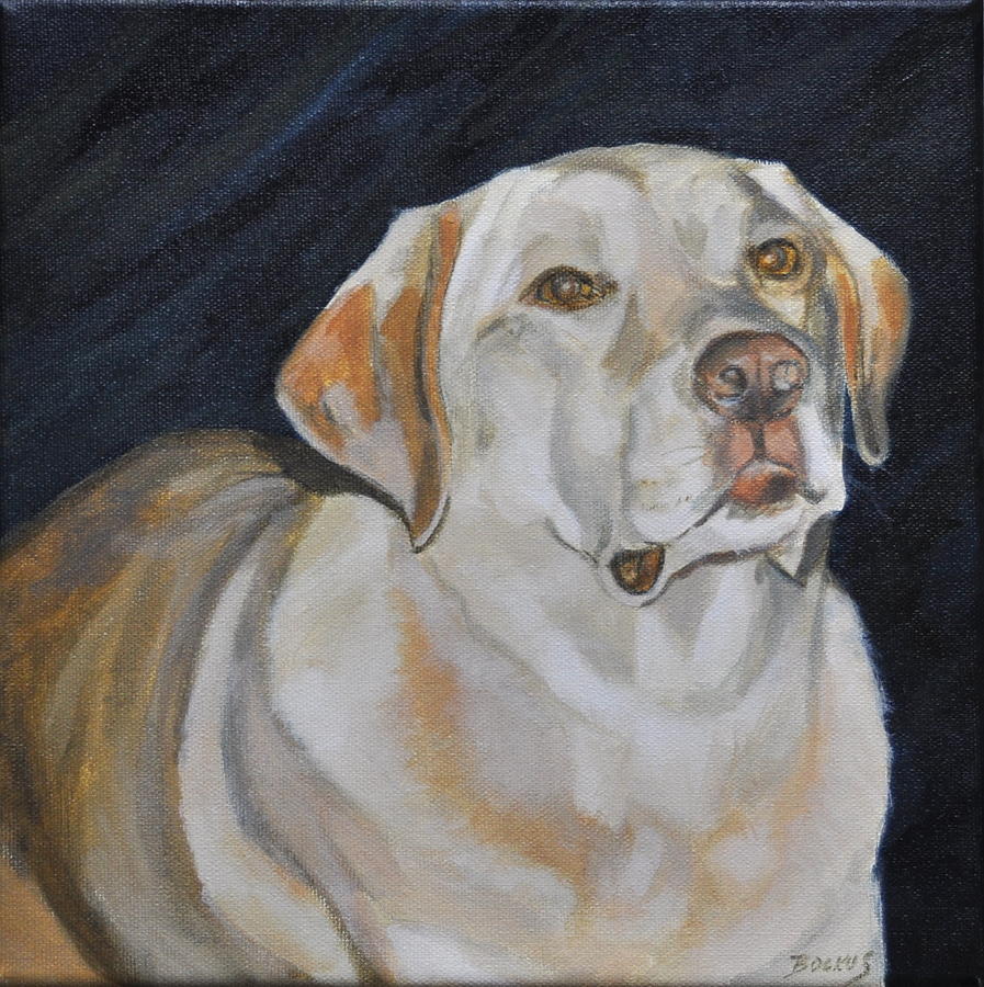 Yellow Lab Painting By Karen Bockus Fine Art America