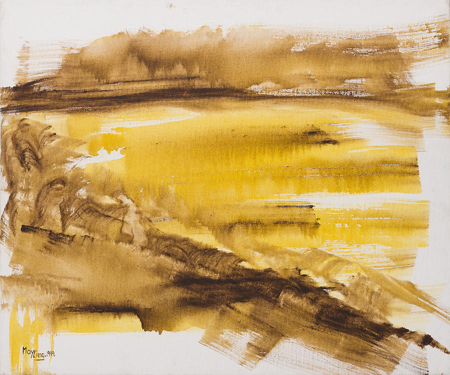 Abstract Painting - Yellow Lake by May Ling Yong