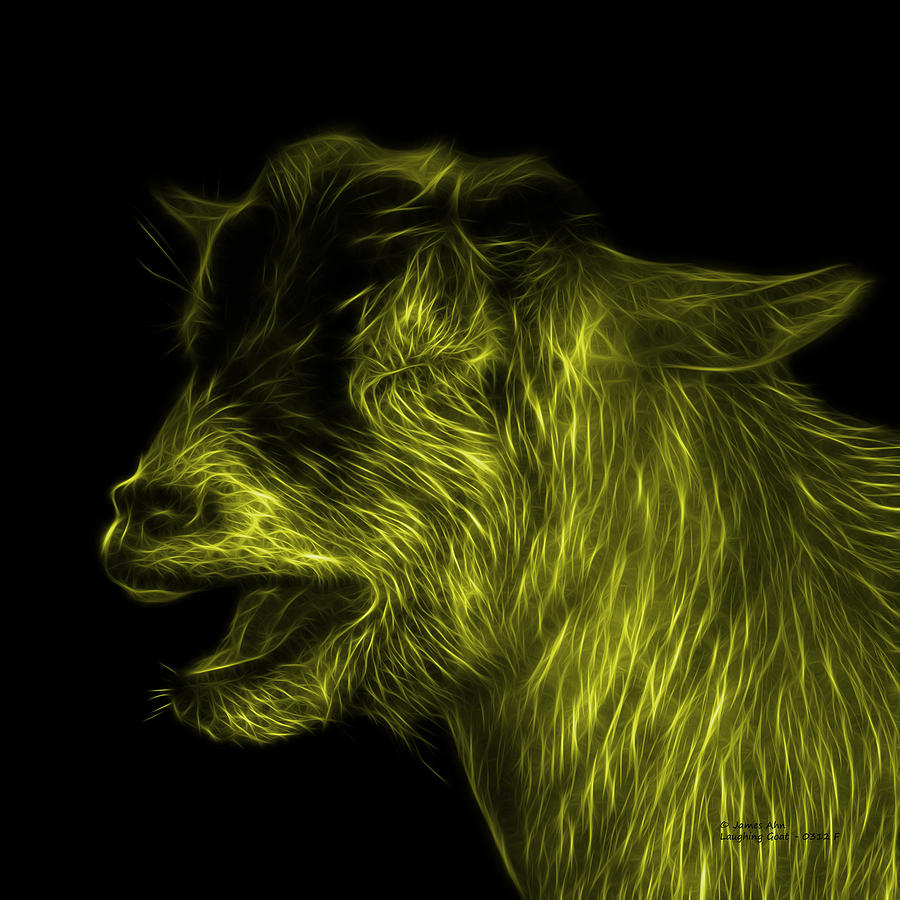 Yellow Laughing Goat - 0312 F Digital Art by James Ahn