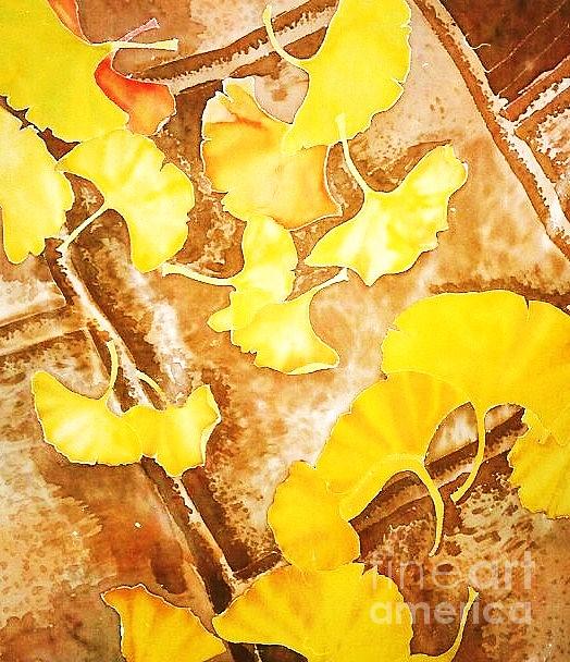 Yellow Leaves Painting by Rose Wang