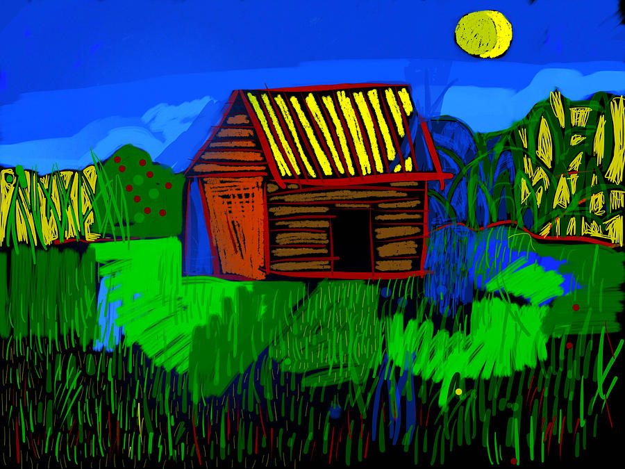Yellow Moon Digital Art by Joe Roache