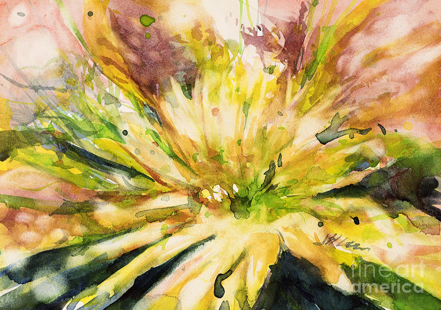 Yellow Mum Painting by Judith Levins