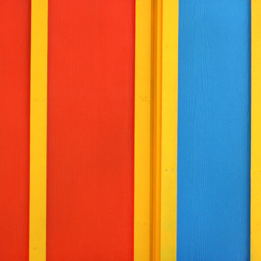Yellow on Orange and Blue Photograph by Art Block Collections