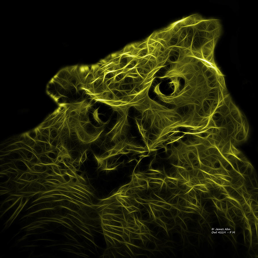 Yellow Owl 4229 - F M Digital Art by James Ahn