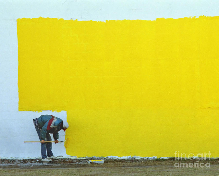 Yellow Paint Photograph by Tom Brickhouse