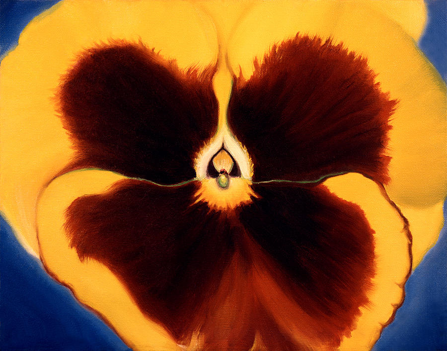 Flower Painting - Yellow Pansy by Anni Adkins