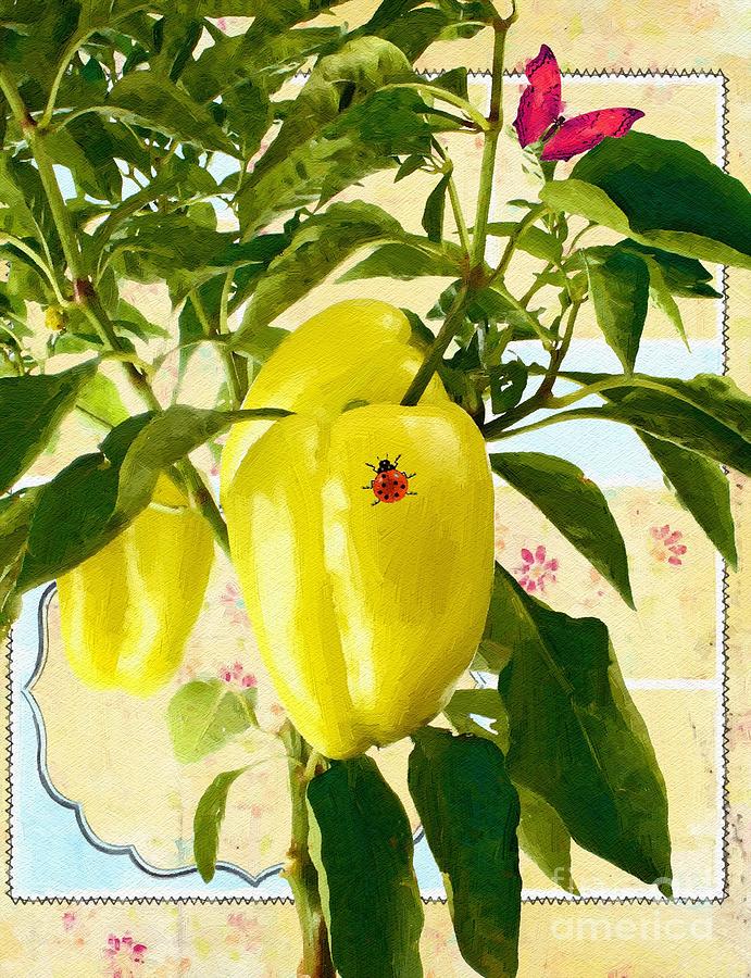 Butterfly Painting - Yellow Pepper by Liane Wright